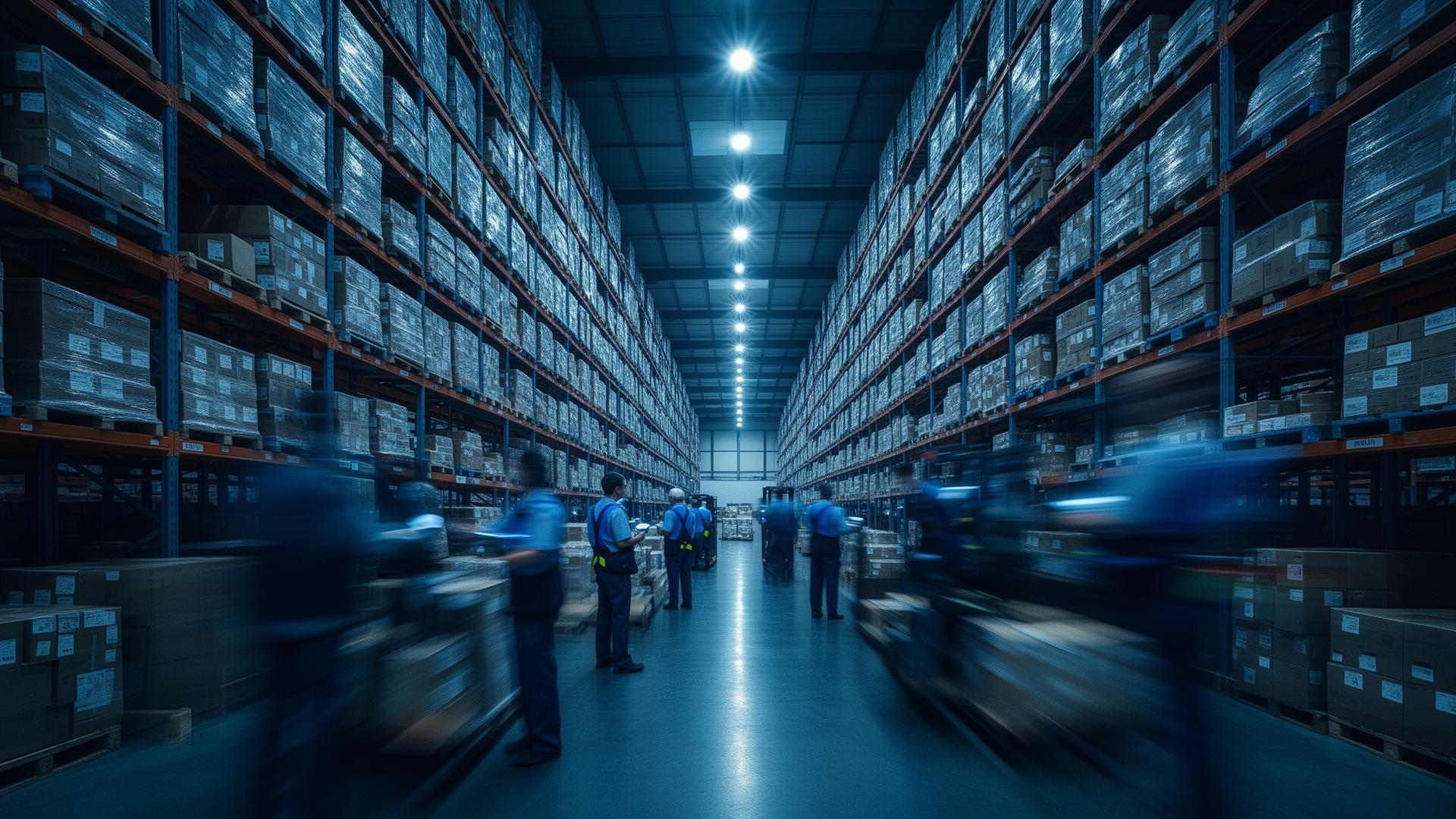 Warehouse operations background